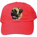 Embroidered Baseball Caps Red  Mastiff DJ329