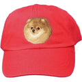 Embroidered Baseball Caps Red  Pomeranian D103