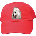 Embroidered Baseball Caps Red  Poodle D18
