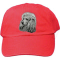 Embroidered Baseball Caps Red  Poodle DM450