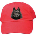 Embroidered Baseball Caps Red  Schipperke DN434