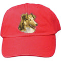 Embroidered Baseball Caps Red  Shetland Sheepdog D84