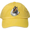 Embroidered Baseball Caps Yellow  Icelandic Sheepdog DJ482