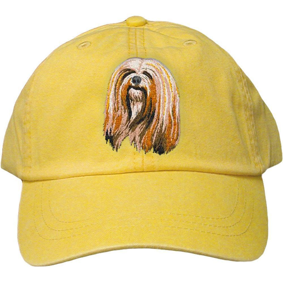 Embroidered Baseball Caps Yellow  Lhasa Apso DM161