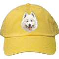 Embroidered Baseball Caps Yellow  Samoyed D62