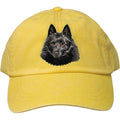 Embroidered Baseball Caps Yellow  Schipperke DN434