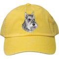Embroidered Baseball Caps Yellow  Schnauzer D133