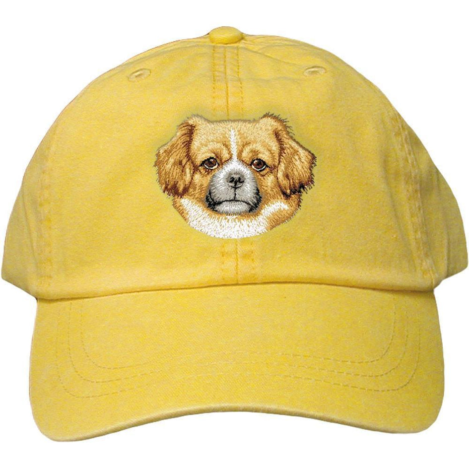 Embroidered Baseball Caps Yellow  Tibetan Spaniel D87