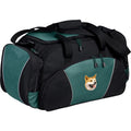 Embroidered Duffel Bags Hunter Green  Shiba Inu D91