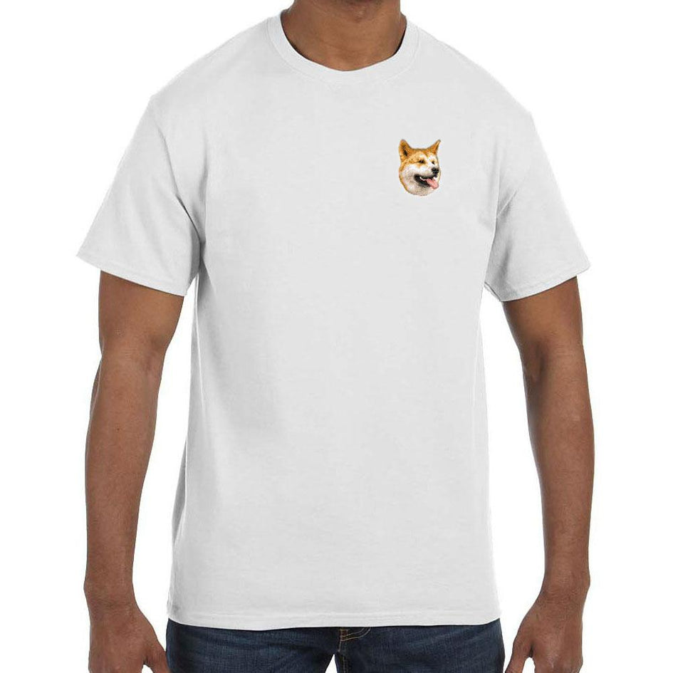 Shiba Inu Embroidered Mens T-Shirts