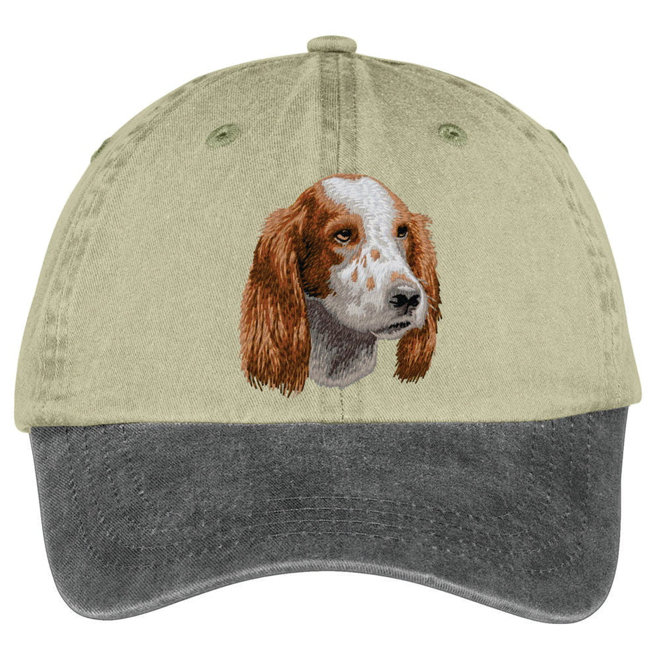 Irish Red & White Setter  Embroidered Two Tone Baseball Cap