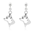 Chihuahua Earrings in Sterling Silver, Smooth Coat