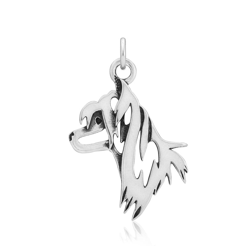 Chinese Crested Necklace in Sterling Silver