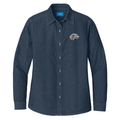 Scottish Deerhound Embroidered Women's Denim Shirt
