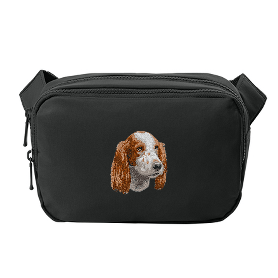 Irish Red and White Setter Embroidered Crossbody Bag