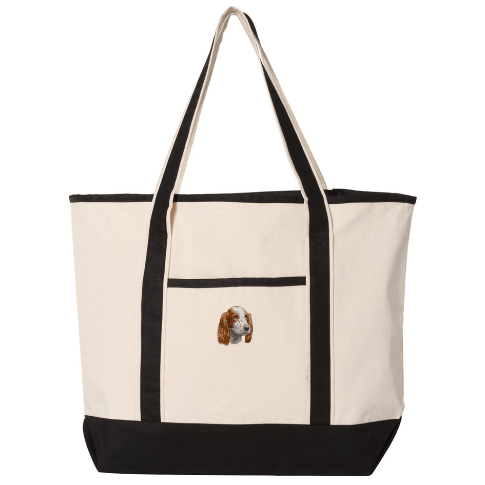 Irish Red and White Setter Embroidered Tote