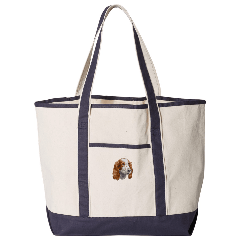 Irish Red and White Setter Embroidered Tote