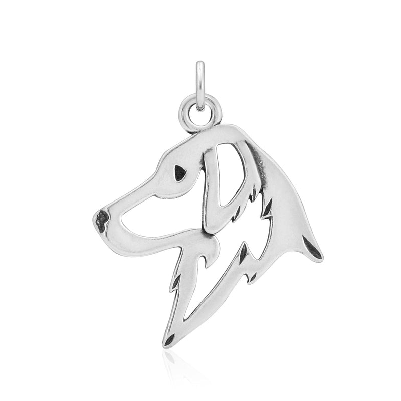 Flat-Coated Retriever Necklace in Sterling Silver