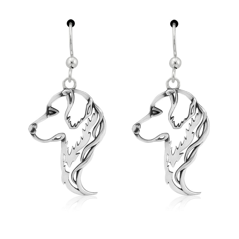Golden Retriever Earrings in Sterling Silver