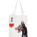 "I Love" Breed Canvas Tote Bag