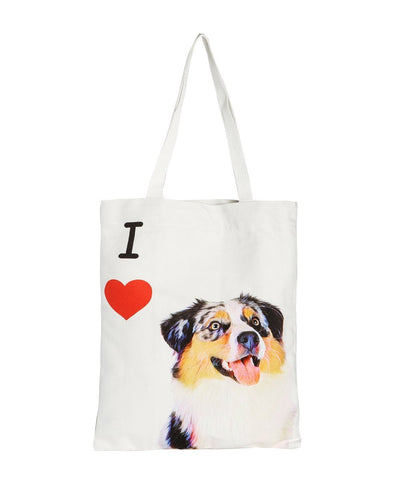 "I Love" Breed Canvas Tote Bag