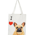 "I Love" Breed Canvas Tote Bag