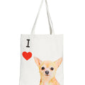 "I Love" Breed Canvas Tote Bag