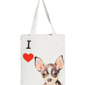 "I Love" Breed Canvas Tote Bag