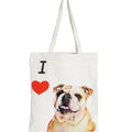 "I Love" Breed Canvas Tote Bag