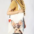 "I Love" Breed Canvas Tote Bag