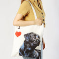 "I Love" Breed Canvas Tote Bag