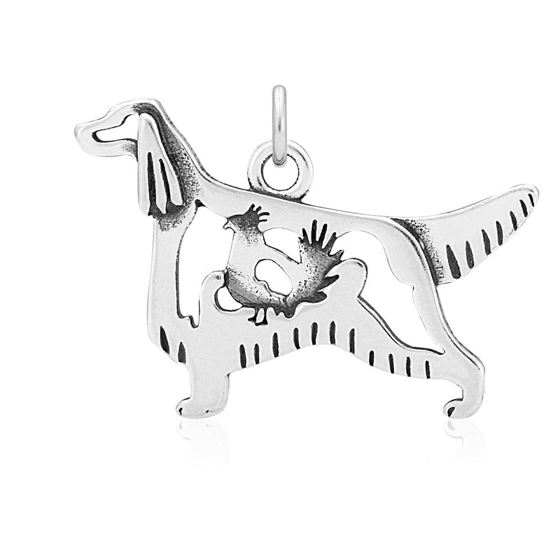 Sterling Silver Irish Setter Necklace Jewelry