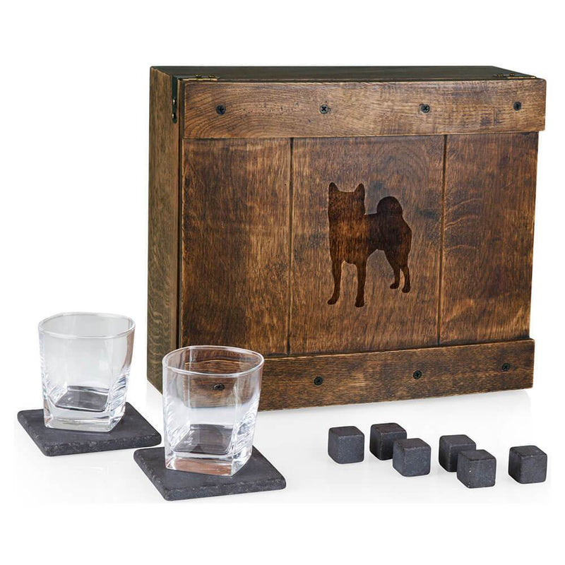 Shiba Inu Laser Engraved Whiskey Box