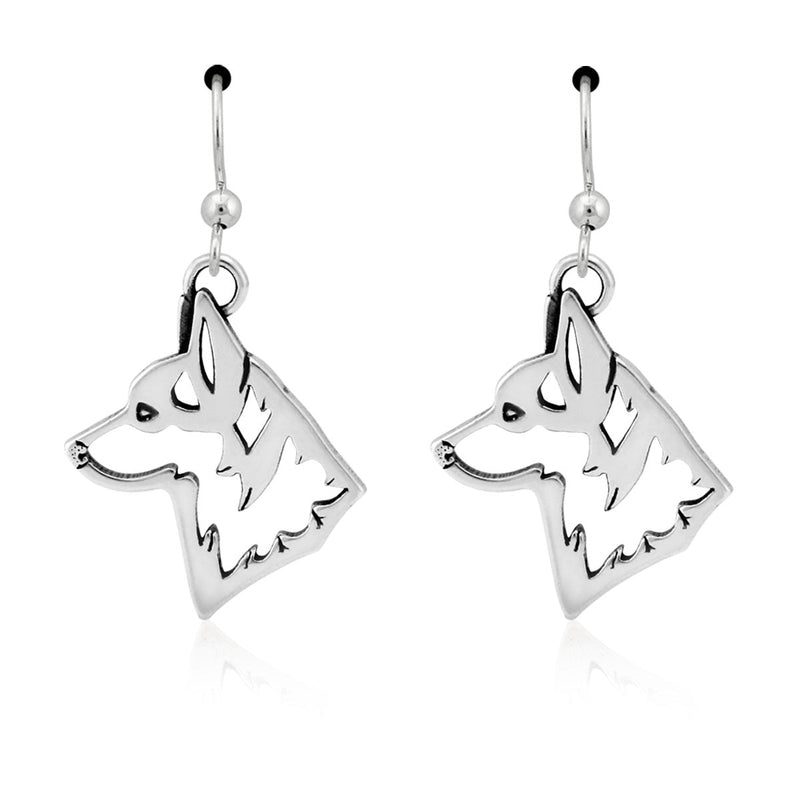 Pembroke Welsh Corgi Earrings in Sterling Silver