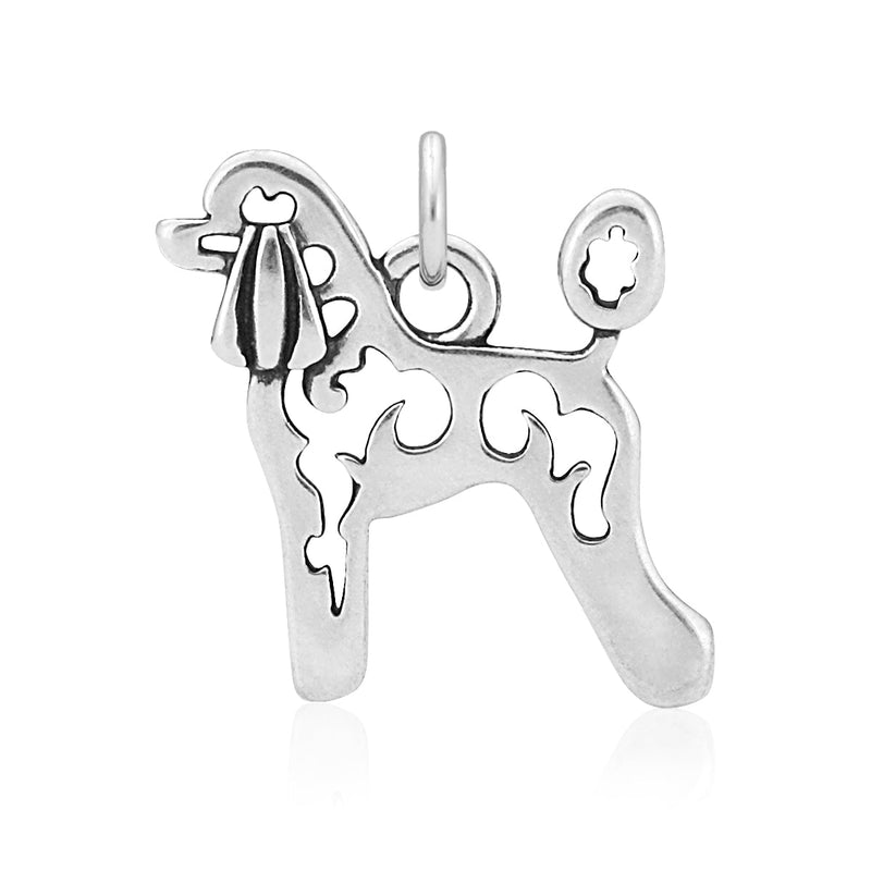 Sterling Silver Poodle Necklace Pendant