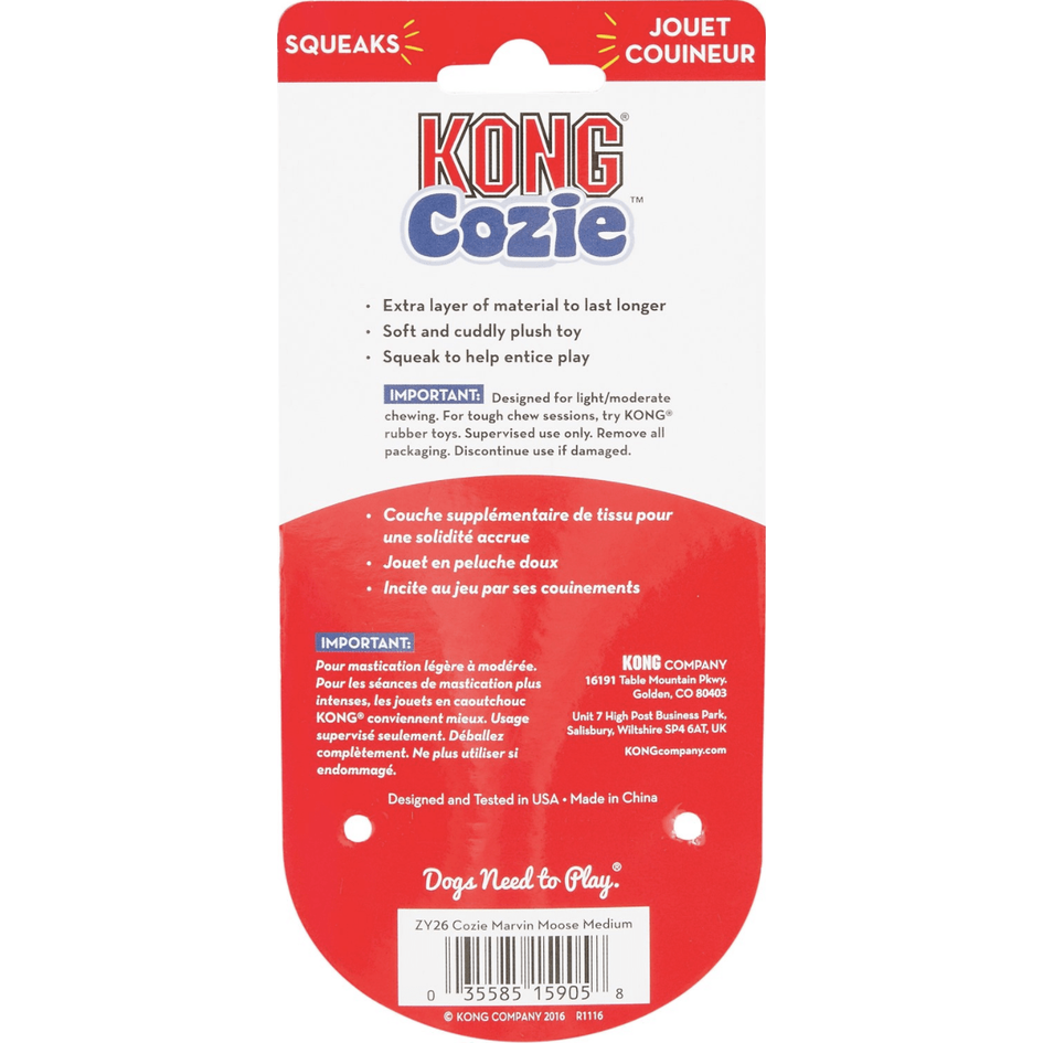 KONG Cozie Marvin the Moose Plush Dog Toy