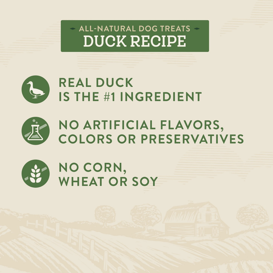 True Acre Foods Duck Recipe Mini-Training Rewards Grain-Free Soft & Chewy Dog Treats, 10-oz bag