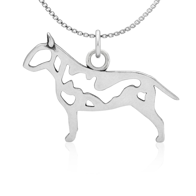 Sterling Silver Bull Terrier Necklace Jewelry