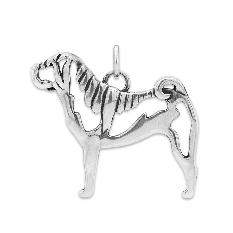 Sterling Silver Chinese Shar Pei Necklace Jewelry