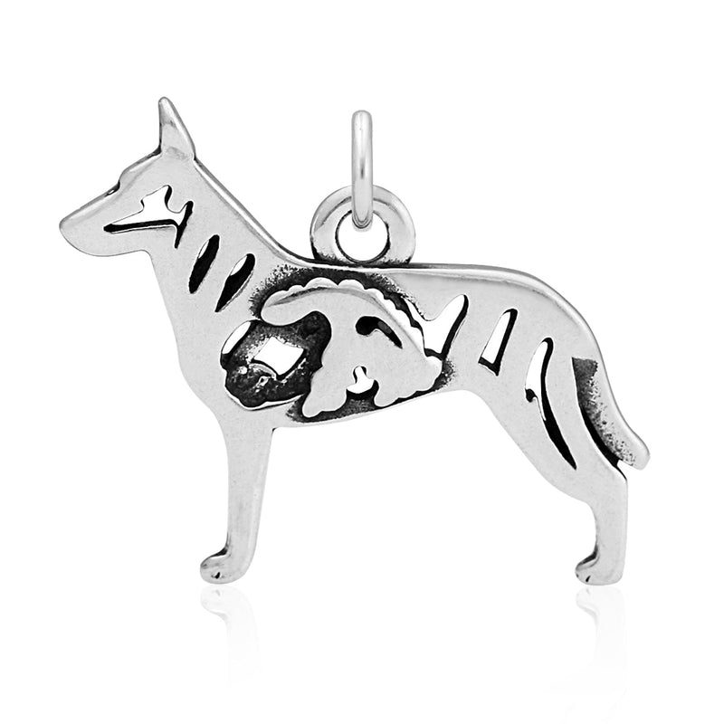 Sterling Silver Dutch Shepherd Necklace Jewelry