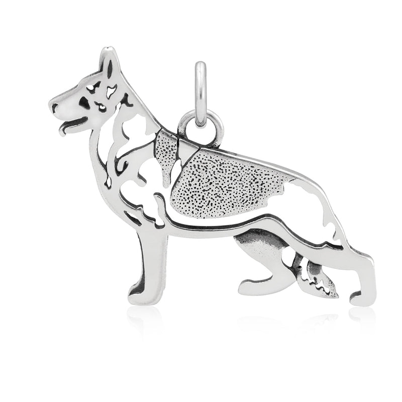 Sterling Silver German Shepherd Necklace Jewelry