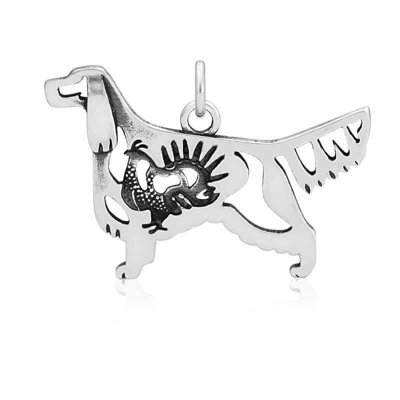 Sterling Silver Gordon Setter Necklace Jewelry