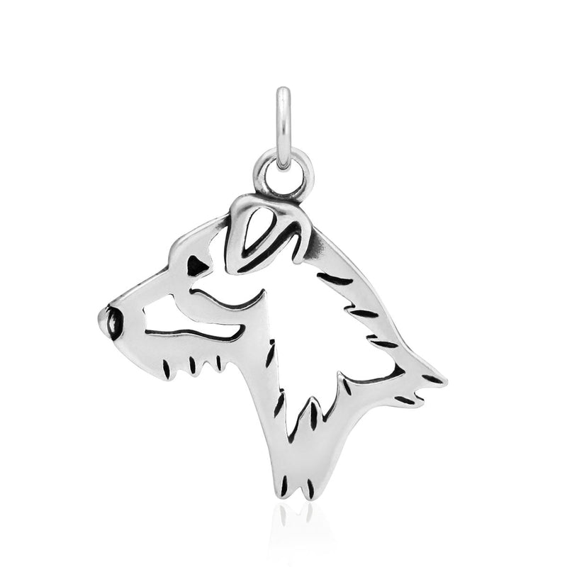 Jack Russell Terrier Necklace in Sterling Silver, Broken Coat