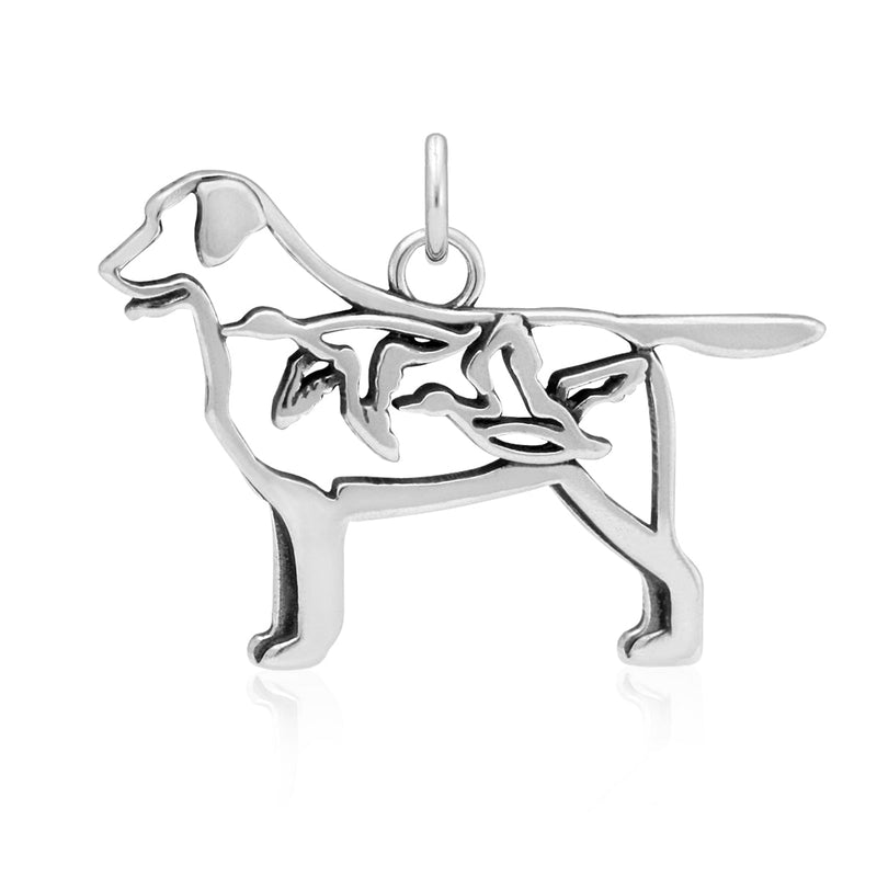 Sterling Silver Labrador Retriever Necklace Jewelry
