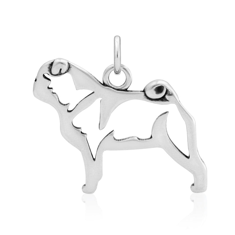Sterling Silver Pug Necklace Jewelry