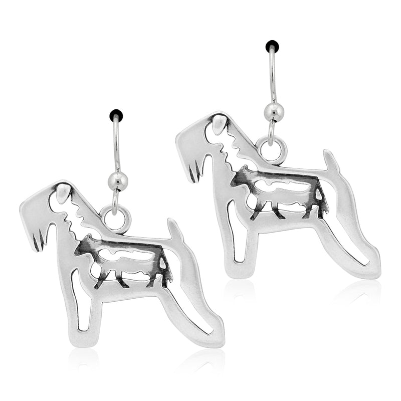 Sterling Silver Soft Coated Wheaten Terrier Earrings