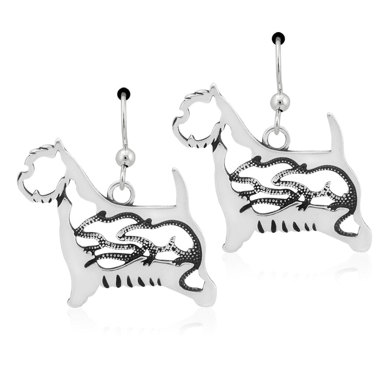Sterling Silver West Highland White Terrier Earrings