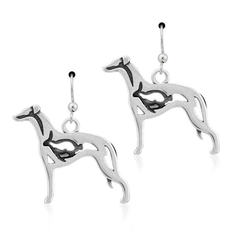 Sterling Silver Whippet Earrings