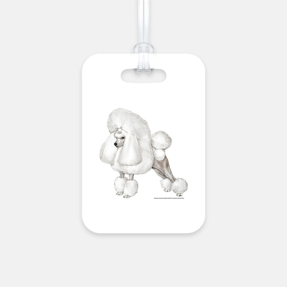 Poodle Luggage Tag