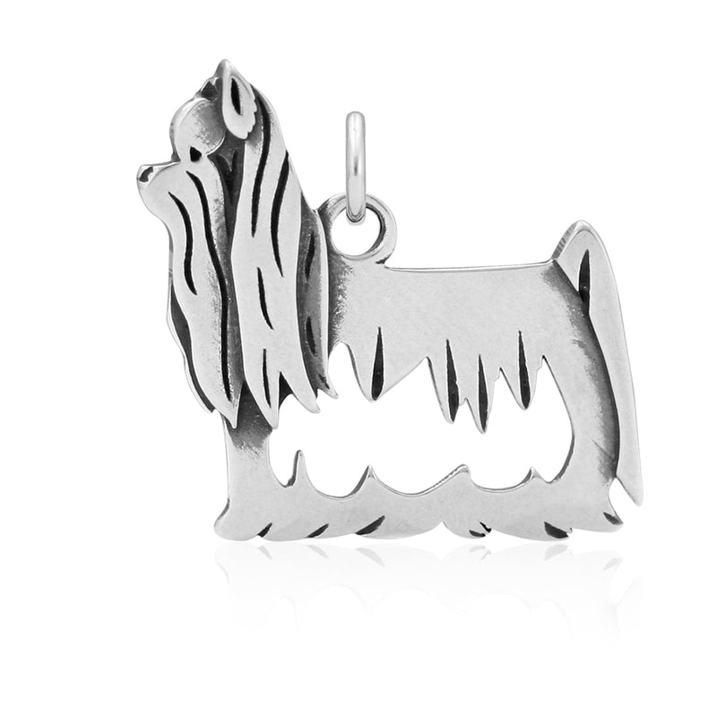 Sterling Silver Yorkshire Terrier Necklace Jewelry